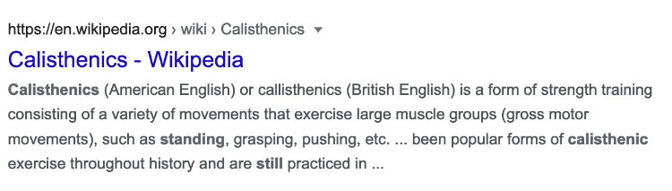 Calisthenics – Wikipedia